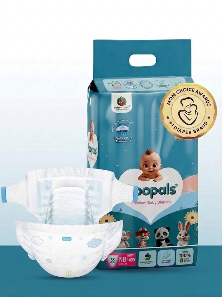 Poopals Premium Baby Diapers (NB)