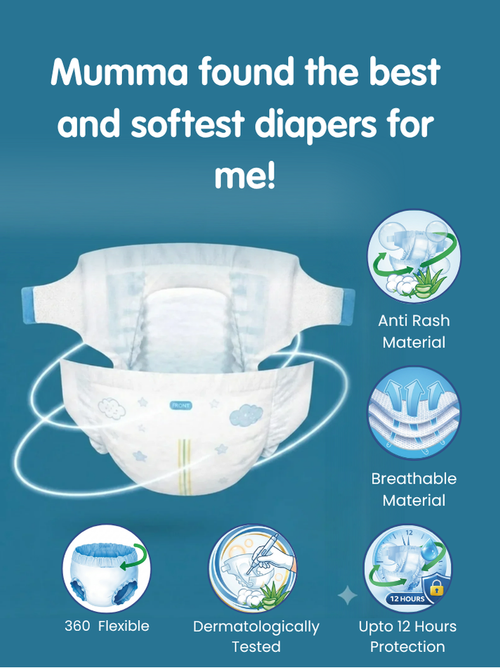Poopals Premium Baby Diapers (NB)