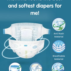 Poopals Premium Baby Diapers (NB)