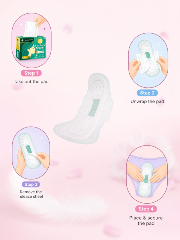 VelvetEase XL Ultra Thin Sanitary Napkins 6 Pads