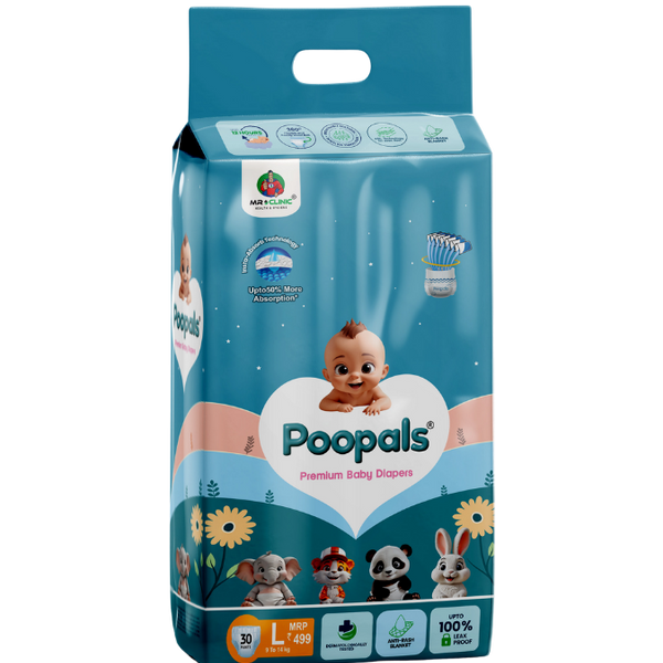 Poopals Premium Baby Diapers (L)