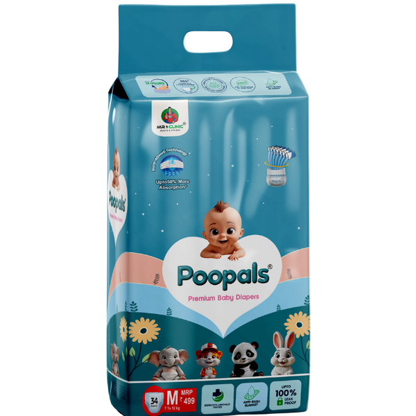 Poopals Premium Baby Diapers (S)