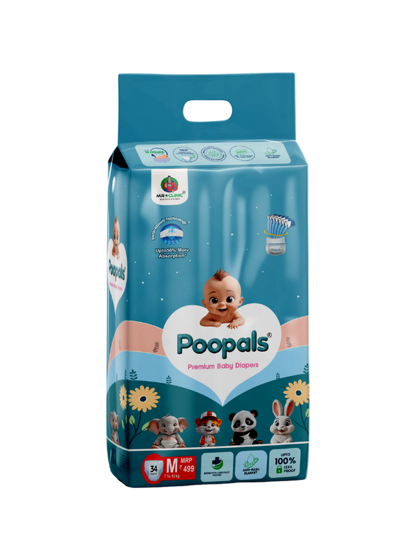 Poopals Premium Baby Diapers (M)
