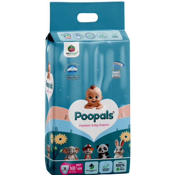 Poopals Premium Baby Diapers (NB)